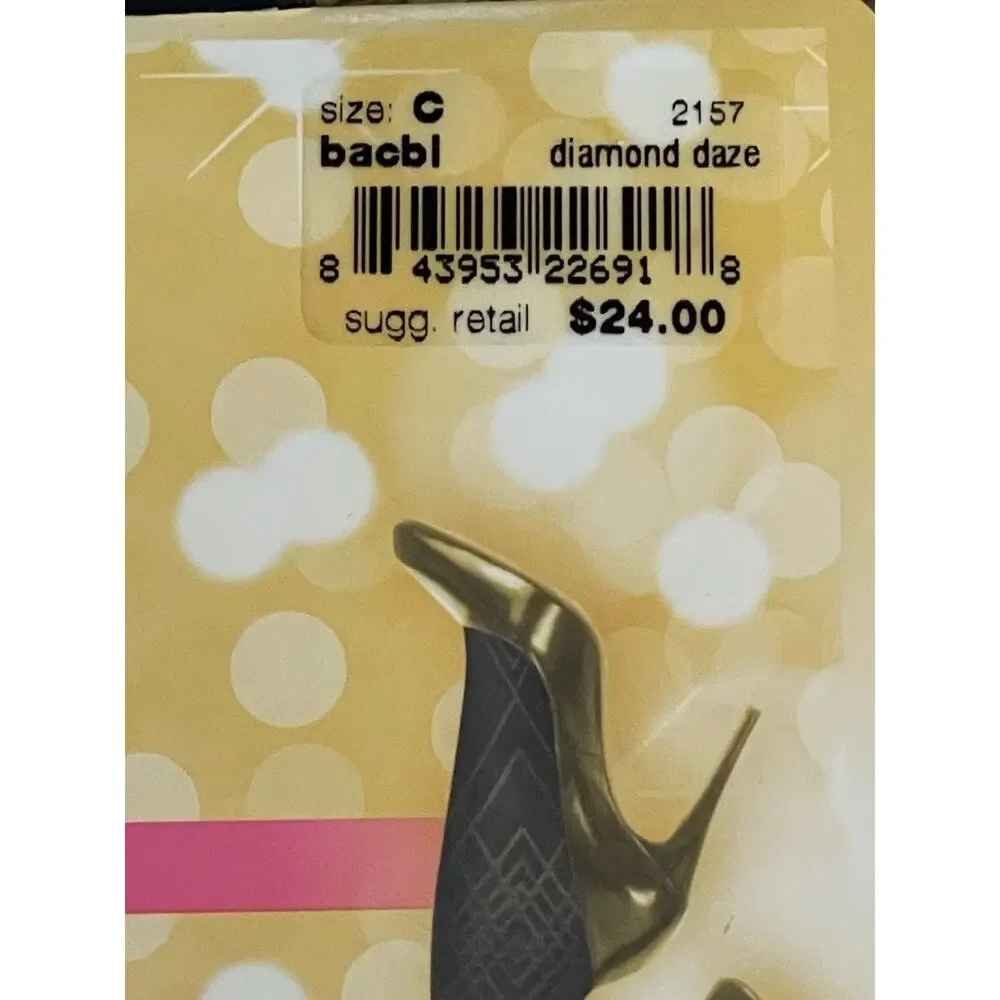Star Power by SPANX Center-Stage Shaping Tights Black Diamond Daze Size C NEW